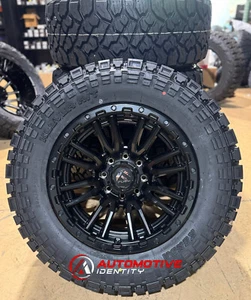 20x10 Fuel D679 Rebel Black Wheels 35" Kenda RT Tires 8x6.5 Chevy SIlverado 2500 - Picture 1 of 7