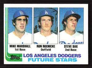 1982 Topps #681 Dodgers Future Stars Marshall/Roenicke/Sax - Dodgers - Picture 1 of 2