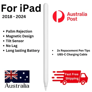 Stylus Pen Pencil Tilt Apple iPad Air2018 or later, Anti-touch Magnet iPad 2024 - Picture 1 of 13