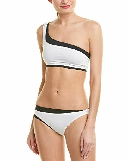 Conjunto de bikini de un hombro Proenza Schouler para mujer de 2 piezas, XS, negro Foto 1 de 1