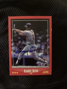 Randy Bush Minnesota Twins Signed Auto 1988 Score Card #292 ~ COA - Picture 1 of 4