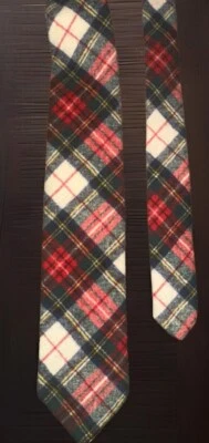 Corbata Pendleton para hombre 100 % lana virgen a cuadros roja *TALLA COMPLETA" Foto 1 de 2