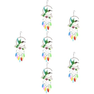 6 Pcs Metal Wind Chime Pendant Hummingbird Handicraft Indoor Hanging Decor - Picture 1 of 12