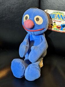 Vintage Sesame Street Grover 8” Plush Bean Bag Tyco 1997
