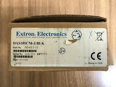 EXTRON 60-611-11 DAS101CM-3 BLK Single Space MAAP Black Audio Buffer RCA Female - Image 1 of 4