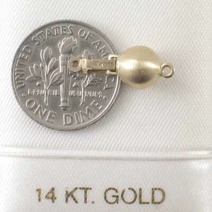 14K Yellow Gold Matte Ball Clasp (7mm) - Picture 1 of 5