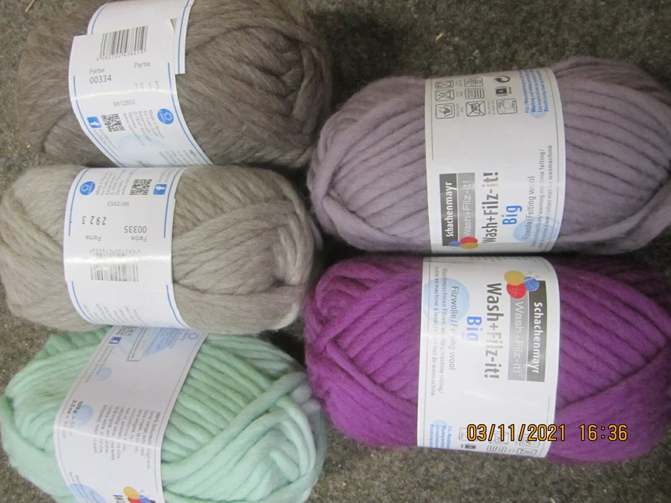 Schachenmayr Filzwolle Color 100 g Schurwolle Strickfilzen Hausschuhe Taschen  - Bild 1 von 4