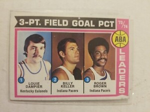1974-75 Topps Basketball Card - #209 Roger Brown, Louie Dampier, Bill Keller