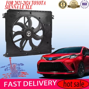 Dual Radiator Condenser Cooling Fan Assembly For 2021-2024 Toyota-Sienna LE XLE - Picture 1 of 8