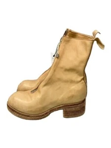 GUIDI short boots unisex zip up 37 Beige leather Used - Picture 1 of 6