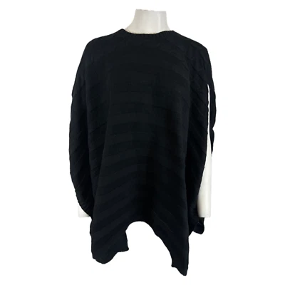 Poncho Top Lisa Rinna Collection Para Mujer Tejido con Cable Negro Talla X-Pequeña/Pequeña Foto 1 de 2