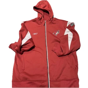 Reebok NHL Men’s XL Arizona Coyotes Center Ice Black Full Zip Windbreaker Jacket - Picture 1 of 12