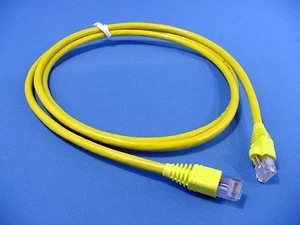 Leviton 62460-5Y Cat6+ Extreme Yellow 5ft Ethernet Cable Data Center Patch Cord - Picture 1 of 4