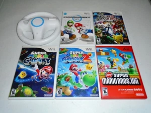 Mario Kart Wii, Super Smash Bros, Galaxy 1, 2 Neu SMB ☆☆ Komplett Nintendo Wii - Bild 1 von 11