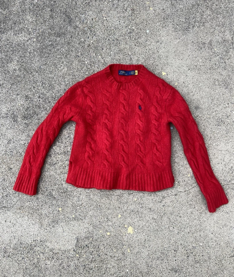 Polo Ralph Lauren Cashmere Cable Knit Sweater Medium Kids - Image 1 of 4