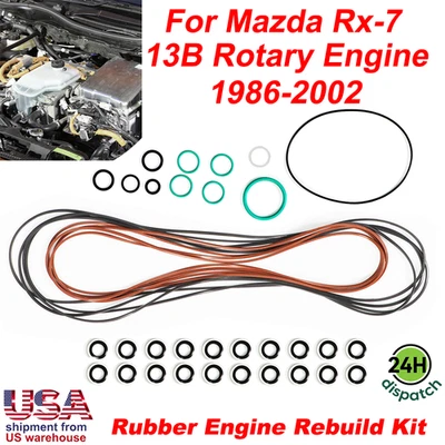 For Mazda RX-7 1986-2002 13B Engine Turbo & Non Turbo O-Ring Seal Rebuild Set - Image 1 of 4