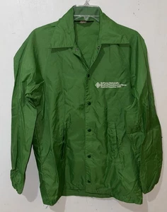 Vtg DePauw University Windbreaker Men Small Green Medical Construction 1981 - Picture 1 of 7