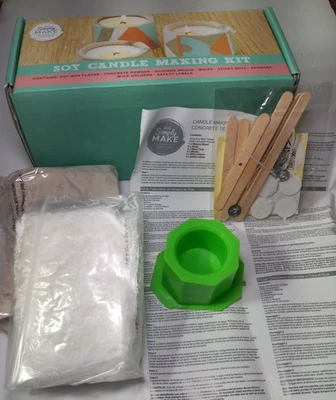 Soy Candle Making Kit Docraft Simply Make Craft Kits Makes 4 Concrete Tealights - Image 1 of 4