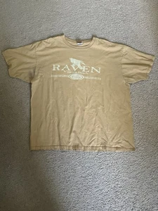Raven Virginia Beach T-Shirt Tan 2XL Anvil Tee Est. Grafica ricordo 1968 - Foto 1 di 6