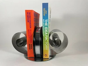 Vintage Double Coil Bookend Art Deco Revere Fred Farr Design Chrome Bookholder - Picture 1 of 6