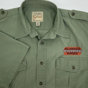 Large Tall Cabela's Safari Series Performance Shirt Hiking Silverado Guns & Ammo - Picture 1 of 8