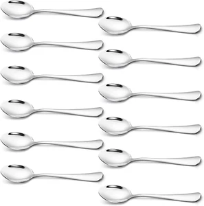 Set di cucchiaini da 12, 6,7 pollici cucchiai argenteria premium qualità alimentare inox S - Foto 1 di 12