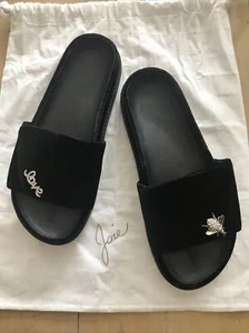 Joie Black Velvet Slides Sz 39 - Picture 1 of 7