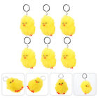 6 Pcs Chick Pendant Plush Keychain Car Stuffed Animal Decorate