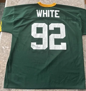 REGGIE WHITE NFL FOOTBALL JERSEY-GREEN BAY PACKERS #92-XL-LOGO 7-VERY GOOD USED - Picture 1 of 19