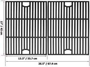 17” Cast Iron Grids for Nexgrill 720-0830H 720-0888N for Kenmore 415.16106210 - Picture 1 of 7