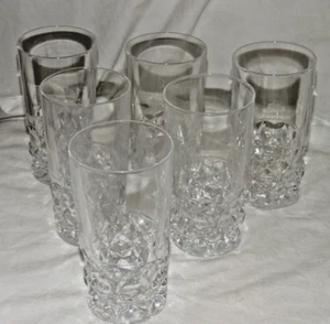 Set of 6 Cristal d'Arques SULLY Pattern 12oz Highball Glasses / Tumlers - Picture 1 of 4