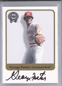 GEORGE FOSTER 2001 FLEER BASEBALL GREATS OF THE GAME AUTO REDS