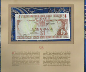 Most Treasured Banknotes Fiji 1 dollar 1974 P-71b AUNC Prefix B/4