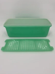 Contenedor guardián de apio verde jade vintage de 3 piezas 782 envío gratuito - Imagen 1 de 5