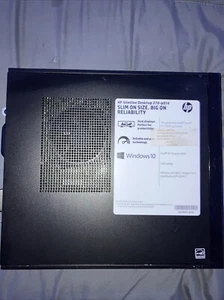 HP Slimline Desktop i7-7700T 2.90GHz 8GB 256GB SSD Windows 10 PC WiFi - Picture 1 of 4