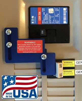 GENSAFETY NCH200 Generator interlock Eaton/Cutler Hammer 150 & 200A CH Series