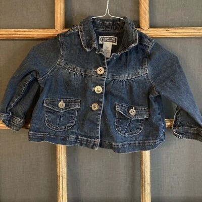 Route 66 Girls Denim Jacket Size 7/8, Missing Top Button at Neck Line - Image 1 of 4