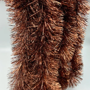 5M Christmas Tinsel Decoration Brown 75mm 8 Ply Xmas Party Wedding Festive - Picture 1 of 3
