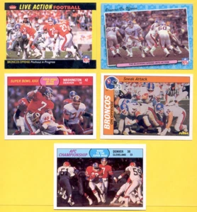 1986-1988 Fleer Team Action JOHN ELWAY Denver Broncos 5 Karten Lot - Bild 1 von 3
