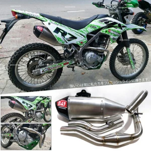 FULL SYSTEM EXHAUST PIPE RACING CARBON RS4 FIT FOR KAWASAKI KLX230L KLX230R - Picture 1 of 8
