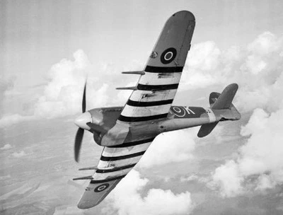 Model Airplane Plans (UC): Hawker Typhoon 1/16 Scale 32" for .23-.29 (Musciano) - Image 1 of 2
