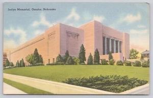 Omaha Nebraska Joslyn Memorial Art Museum Vintage 1955 Postcard - Picture 1 of 2