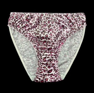 Second Skin Satin Hipster Panty Pink Animal Print XL - Image 1 of 2