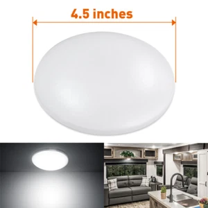 12V 4.5" 6000K RV LED Ceiling Dome Light Camper Boat Interior DownLights - Picture 1 of 10