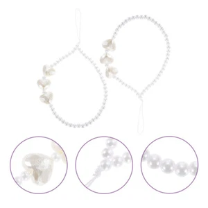 2 Pcs Mobile Phone Decorative Lanyard Wrist Strap for Beaded Cell - Zdjęcie 1 z 12