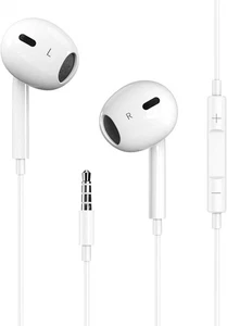 Kabelgebundene iPhone Ohrhörer Kopfhörer 3,5 mm Klinke MFi zertifiziert mit Mikrofon für iPhone - Bild 1 von 8