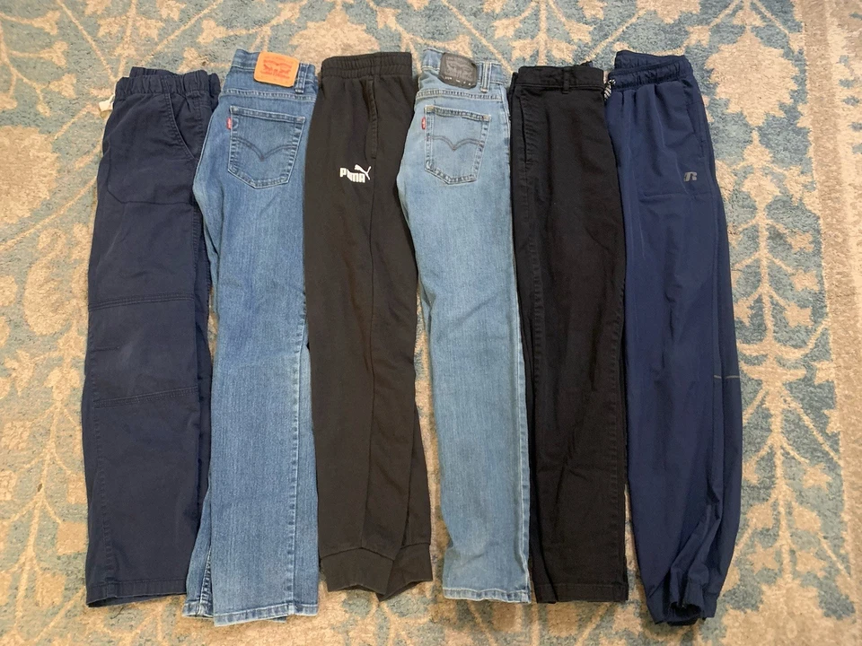 Boy Pant Lot Of 6 Size 12/14-Good Condition - Image 1 of 1