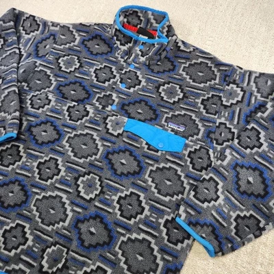 Suéter Patagonia Synchilla Hombres Mediano Yanaba Forja Gris Azteca Snap T Pullover Foto 1 de 4