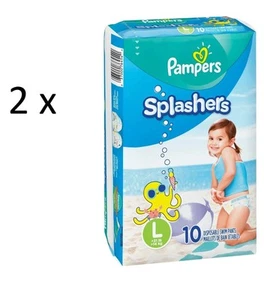 Pampers Splashers Swim Pants Size L Gap-Free Disposable 17 Count LARGE Diapers - Picture 1 of 7