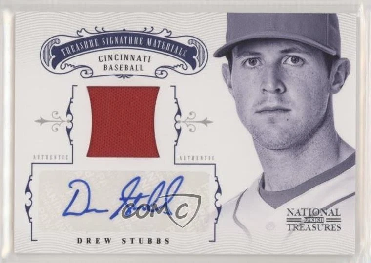 2012 Panini National Treasures Treasure Signature Materials /49 Drew Stubbs Auto - Image 1 of 2